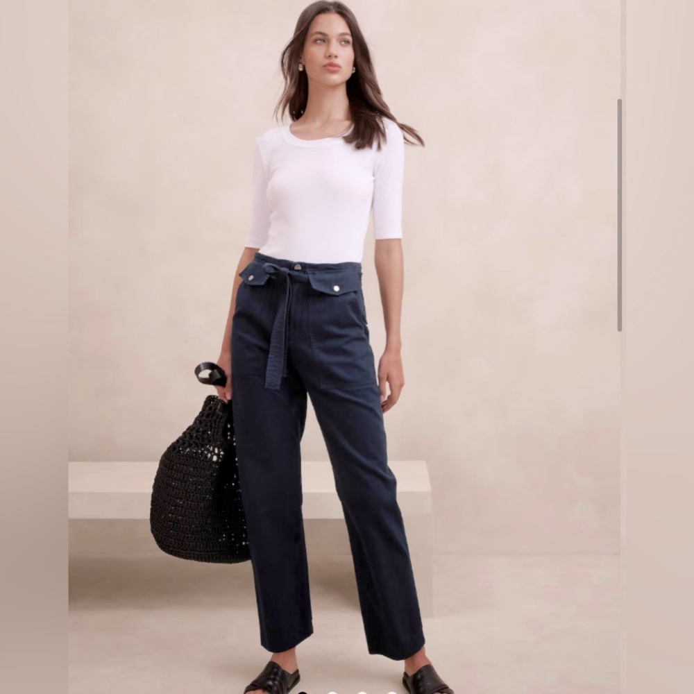 Banana Republic Navy Ankle Pants